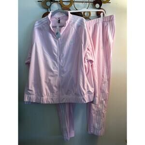 Adidas y2k glam track outfit pants and jacket in pink 4x
